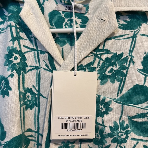 BODE TEAL SHIRT NWT - Picture 2 of 4